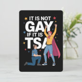 Es ist nicht schwul, wenn es TSA-Funny Security Ai Einladung (Stehend Vorderseite)