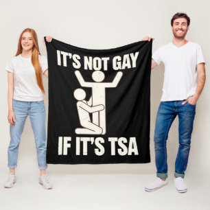 Es ist nicht schwul, wenn es TSA Security Funny LG Fleecedecke