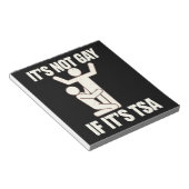 Es ist nicht schwul, wenn es TSA Security Funny LG Notizblock (angewinkelt)