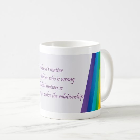 Es ist nicht von Bedeutung, wem recht ist, oder Kaffeetasse (VorderseiteRechts)