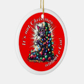 Es ist nicht Weihnachten | beidseitig Keramik Ornament (Rechts)