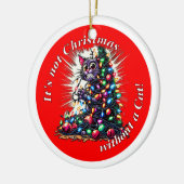 Es ist nicht Weihnachten | beidseitig Keramik Ornament (Links)