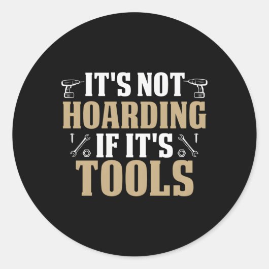 Es ist nicht zu hören, ob es nützliche Werkzeuge i Runder Aufkleber (Vorderseite)