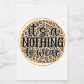 Es ist nichts zu tragen lebensmitteletikett (Einzelnes Label)