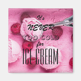 Es ist nie für Eiscreme zu kalt Magnet