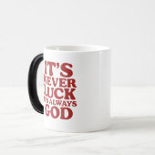 Es ist nie Glück, es ist immer Gott - auf dem Glau Verwandlungstasse (Vorderseite Links)