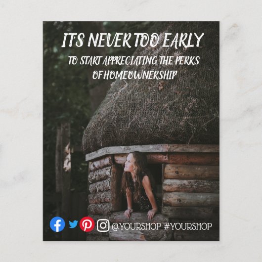 Es ist nie zu früh echte Anwesen Marketing Postkar Flyer (Vorne)