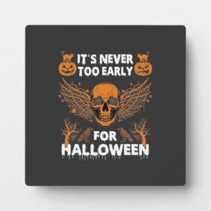 Es ist nie zu früh Halloween Totenkopf Reben Flüge Fotoplatte