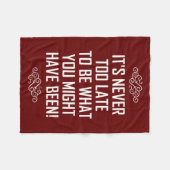 ES IST NIE ZU SPÄT... FLEECEDECKE (Vorderseite (Horizontal))