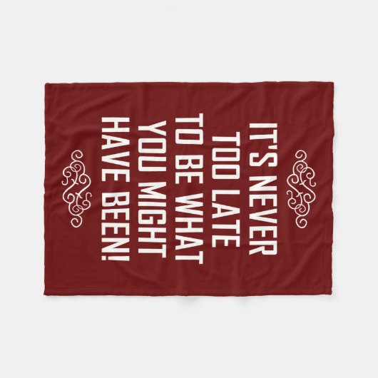 ES IST NIE ZU SPÄT... FLEECEDECKE (Vorderseite (Horizontal))