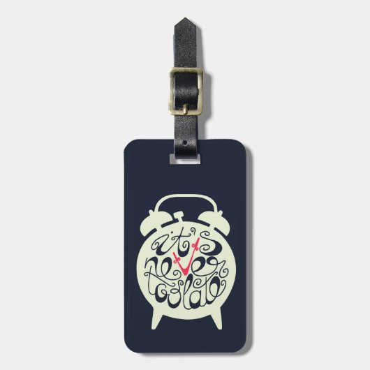 Es ist nie zu spät gepäckanhänger (Vorderseite vertikal)