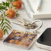 Es ist nie zu spät, lustige Tiere Schlüsselanhänger (Vorderseite rechts)