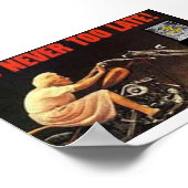 ES IST NIE ZU SPÄT - Oma auf Harley Poster (Ecke)