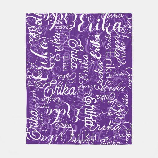 Es ist Niedlich und Lila Gemustert 🤍 Fleecedecke (Vorderseite)