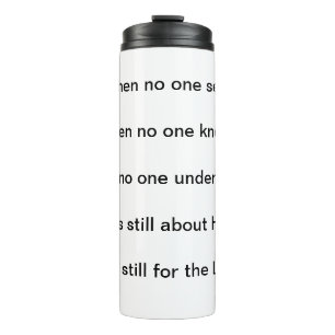 Es ist noch für den Herrn Thermosbecher