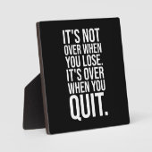 Es ist noch nicht vorbei, wenn man verliert oder a fotoplatte (Vorderseite)