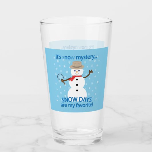 Es ist NOw Mystery Detective Snowman Blue Glas (Vorderseite)