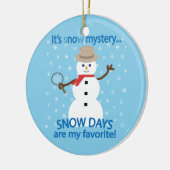 Es ist NOw Mystery Detective Snowman Blue Keramik Ornament (Links)