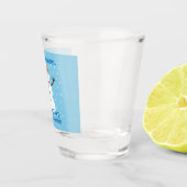 Es ist NOw Mystery Detective Snowman Blue Schnapsglas (Rechts)