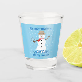 Es ist NOw Mystery Detective Snowman Blue Schnapsglas