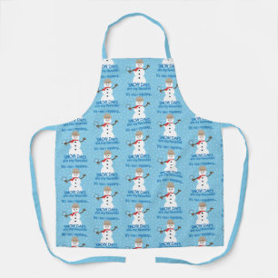 Es ist NOw Mystery Detective Snowman Blue Schürze