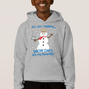 Es ist NOw Mystery Detective Snowman Hoodie