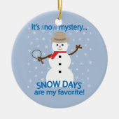 Es ist NOw Mystery Detective Snowman Keramik Ornament (Vorne)