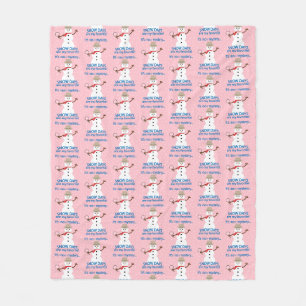 Es ist NOw Mystery Detective Snowman Pink Fleecedecke