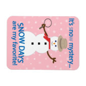 Es ist NOw Mystery Detective Snowman Pink Magnet (Horizontal)