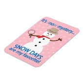 Es ist NOw Mystery Detective Snowman Pink Magnet (Linke Seite)