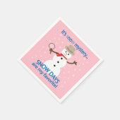 Es ist NOw Mystery Detective Snowman Pink Serviette (Ecke)