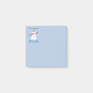 Es ist NOw Mystery Detective Snowman Post-it Klebezettel