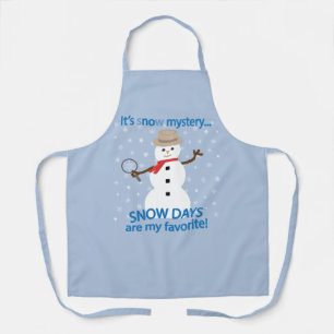 Es ist NOw Mystery Detective Snowman Schürze