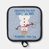 Es ist NOw Mystery Detective Snowman Topflappen (Vorderseite)