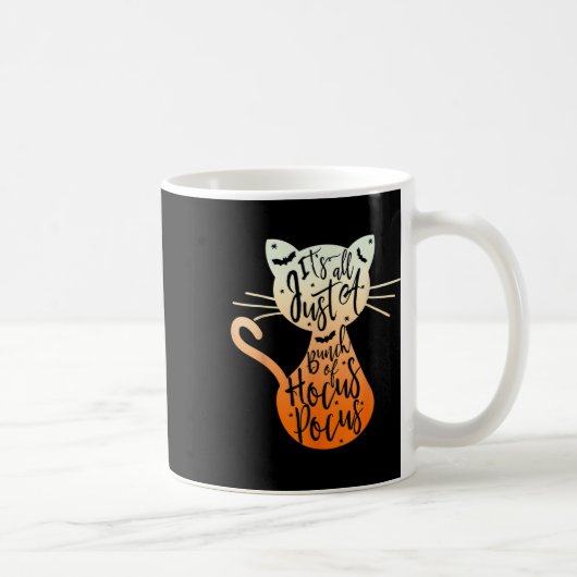 Es ist nur ein Haufen Hocuss Pokus Halloween Cat L Kaffeetasse (Rechts)