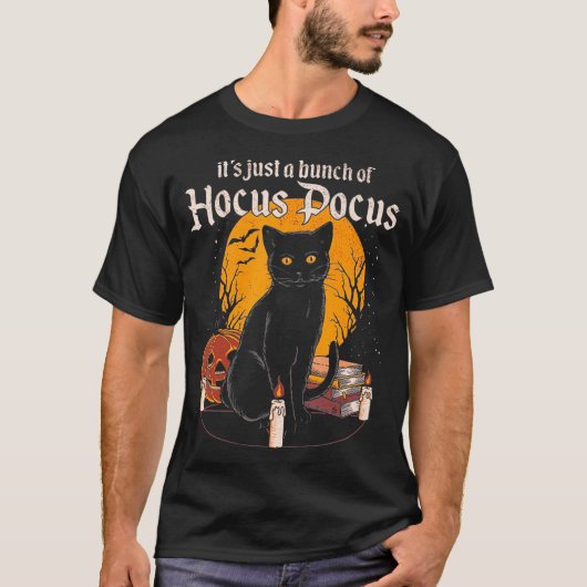 Es ist nur ein Haufen lustiger Halloween-Black Cat T-Shirt (Vorderseite)