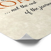 Es ist nur ein Stolperstein auf der Straße, nicht  Poster (Ecke)