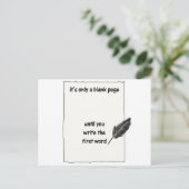 Es ist nur eine leere Seite... Postkarte (Stehend Vorderseite)
