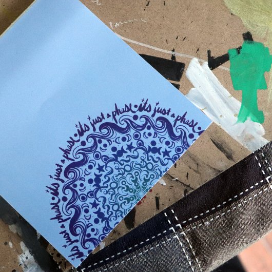 Es ist nur eine Phase Mondphasen Notizblock