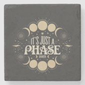 Es ist nur eine Phase Solar Eclipse 2025 Mondmond Steinuntersetzer (Vorderseite)