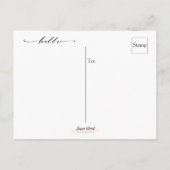 Es ist nur ich - Vermisst Sie Postkarte (Rückseite)