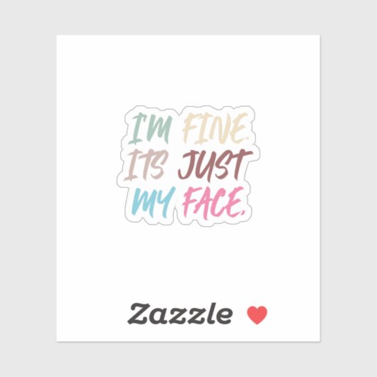 Es ist nur mein Gesicht. | Funny Sticker (Blatt)