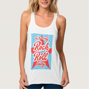 Es ist nur Rock and Roll Baby, mit rotem Stern Tank Top
