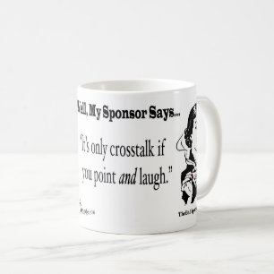 Es ist nur Übersprechen, wenn Sie zeigen und Kaffeetasse