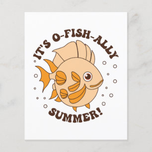 Es ist O-Fisch-Sommer Fisch Pun Flyer