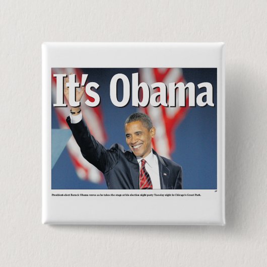 Es ist Obama-Knopf Button (Vorderseite)