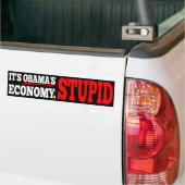Es ist Obamas Wirtschafts-dummer schwarzer Autoaufkleber (Auf Lkw)