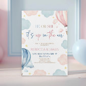 Es ist oben in der Air Hot-Air-Ballon-Gender-Beric Einladung