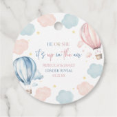 Es ist oben in der Air Hot-Air-Ballon-Gender-Beric Geschenkanhänger (Rückseite)