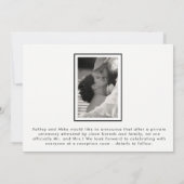 Es ist Offiziell 2 Foto Hochzeit Ankündigung (Rückseite)